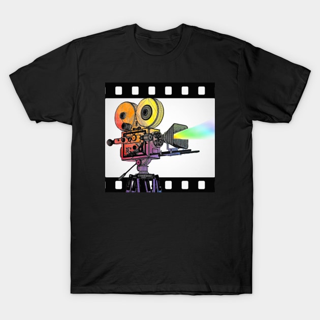 Lights Camera Action! T-Shirt by Art by Ergate